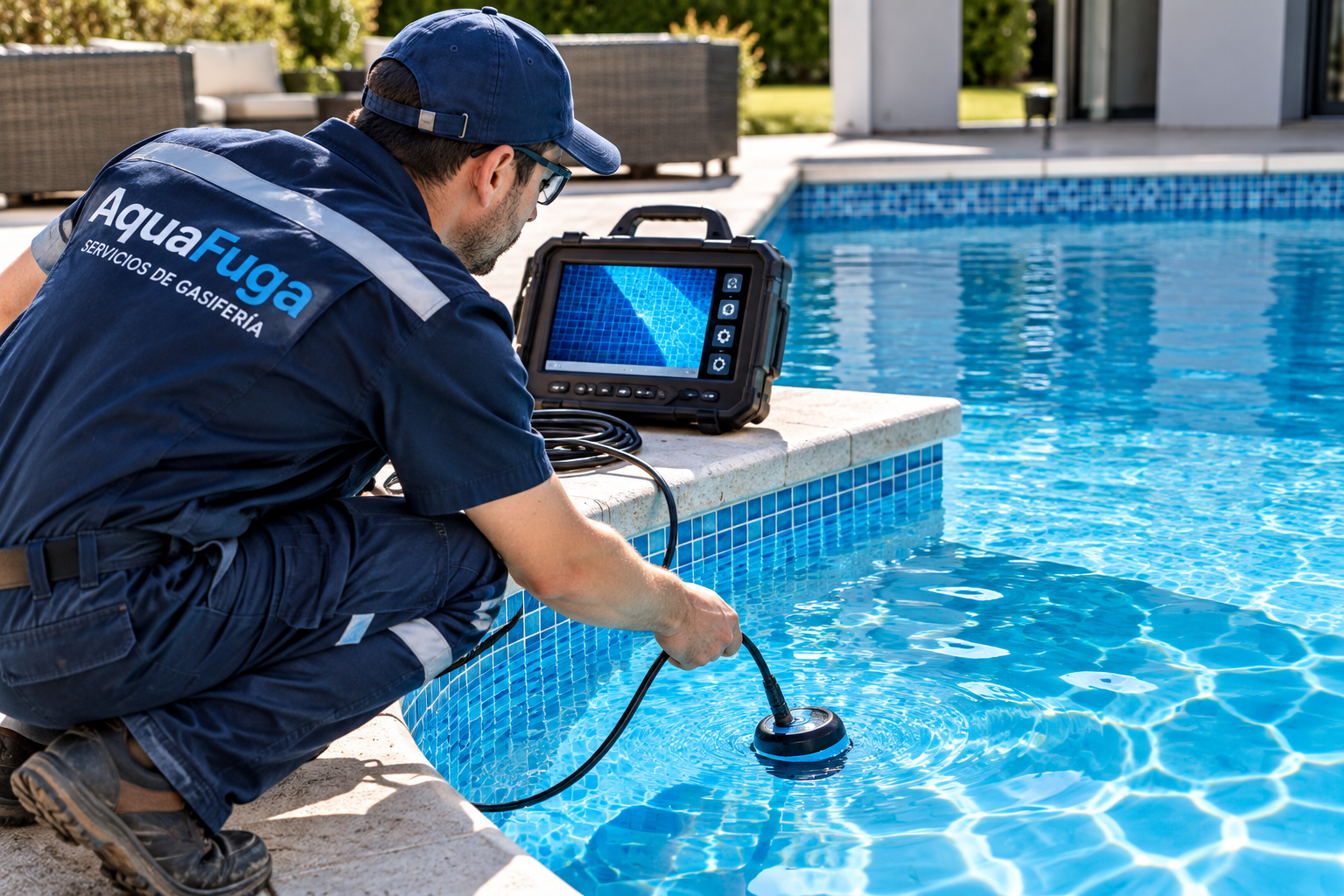 Detección de fugas de agua en piscinas